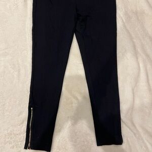 LOFT leggings with gold zipper detailing on bottom size 10